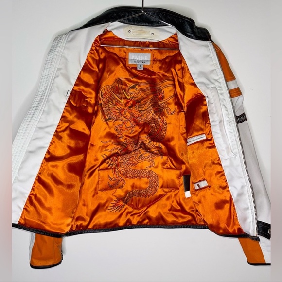 Genuine Leather Motorcycle Jacket-Custom
Made Harley Davidson Style/Dragon Print - Picture 4 of 17